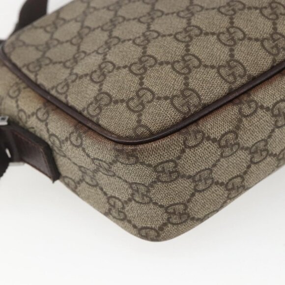 Authentic GUCCI GG Supreme Shoulder Bag PVC Beige Silver 114291 - Picture 5 of 16